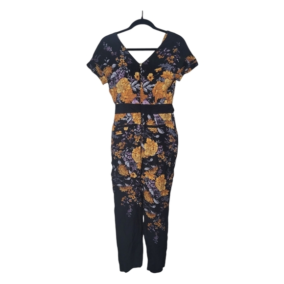 Anthropologie Silk Enbee Floral Jumpsuit Womens 0 XS Flawless - Picture 16 of 16